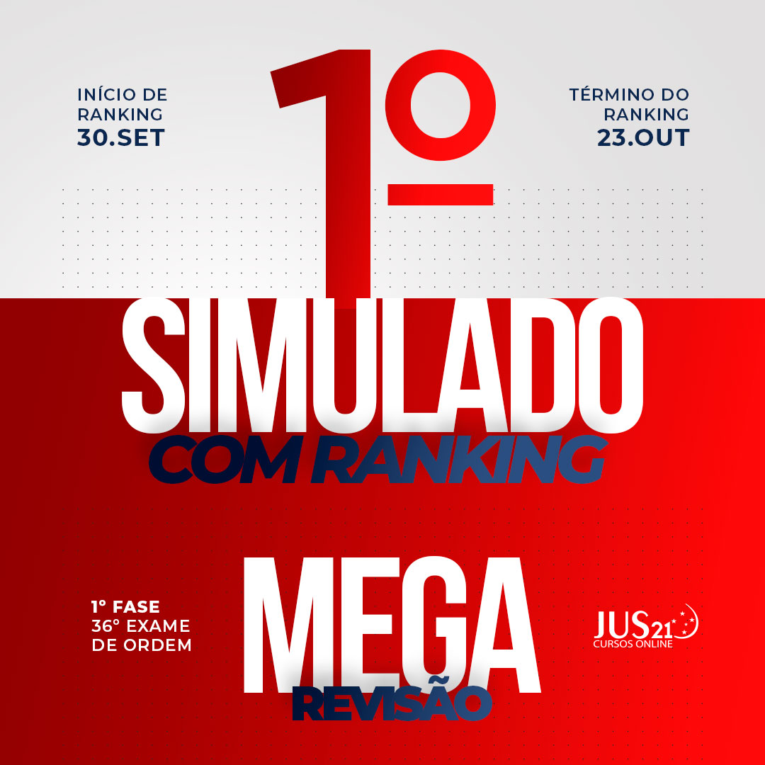 Amanha teremos o 1 simulado da Mega Reviso!