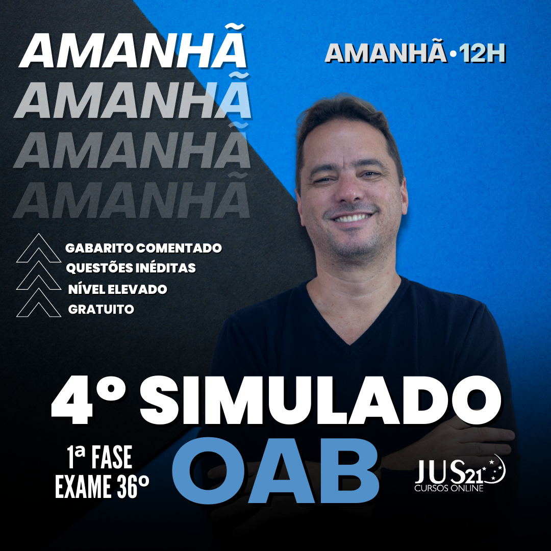 Amanh teremos o 4 Simulado do Jus21!