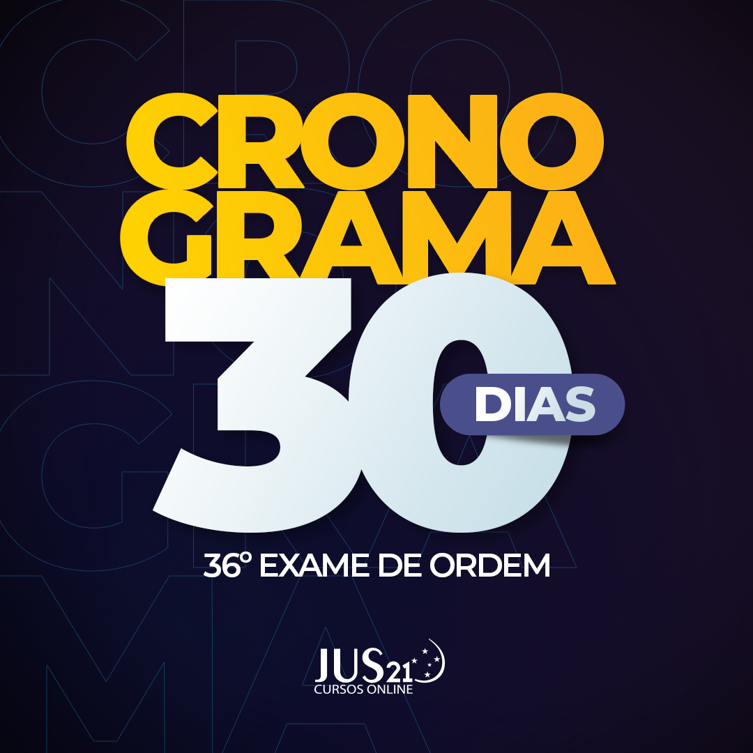 Lanado o Cronograma de Estudos de 30 dias para o 36 Exame