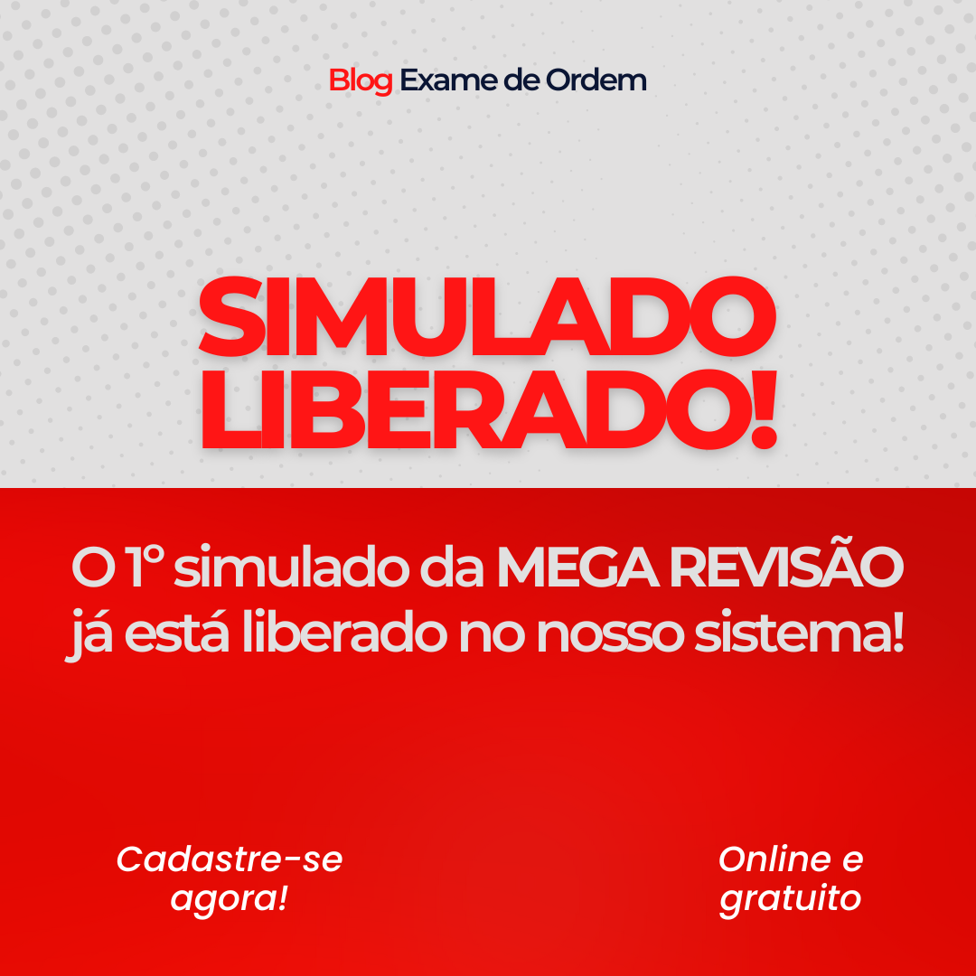 Liberado o 1 Simulado da Mega Reviso!