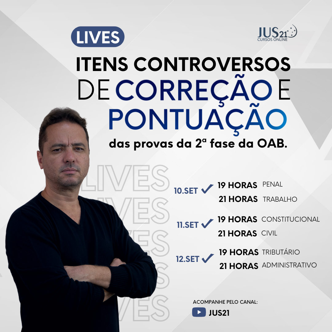 Lives - Itens controversos de correo das provas da 2 fase da OAB