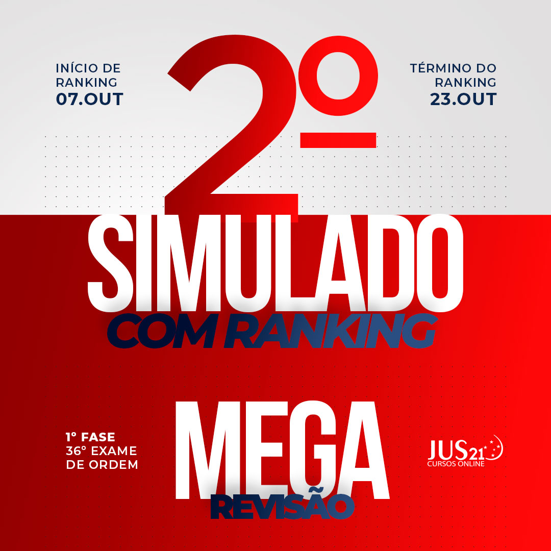 Amanh teremos o 2 simulado da MEGA REVISO!