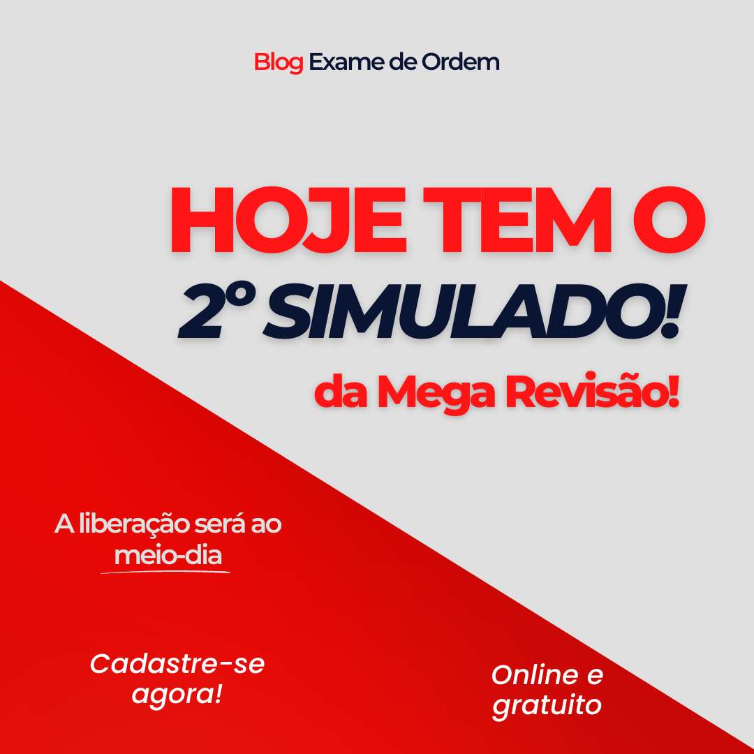 Hoje, s 12h, teremos o 2 simulado da Mega Reviso