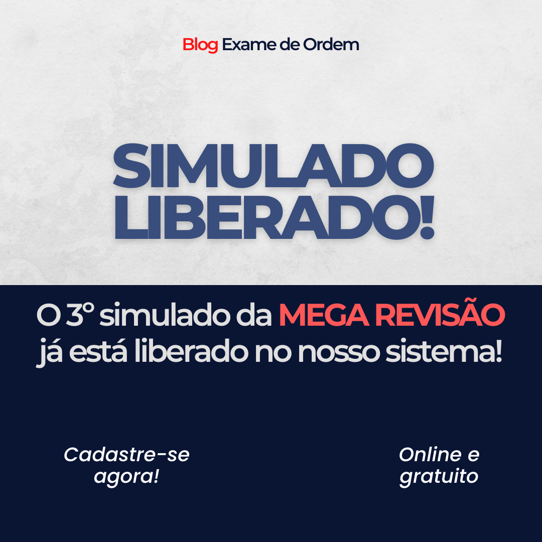 Liberado o ltimo Simulado da Mega Reviso!