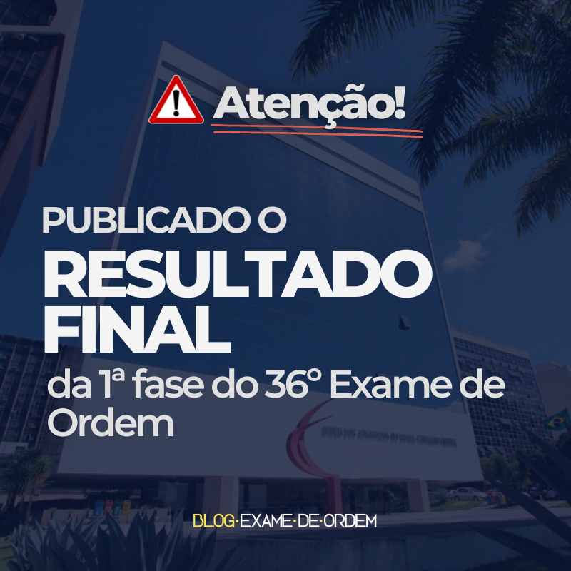 Publicado o resultado final da 1 fase do 36!