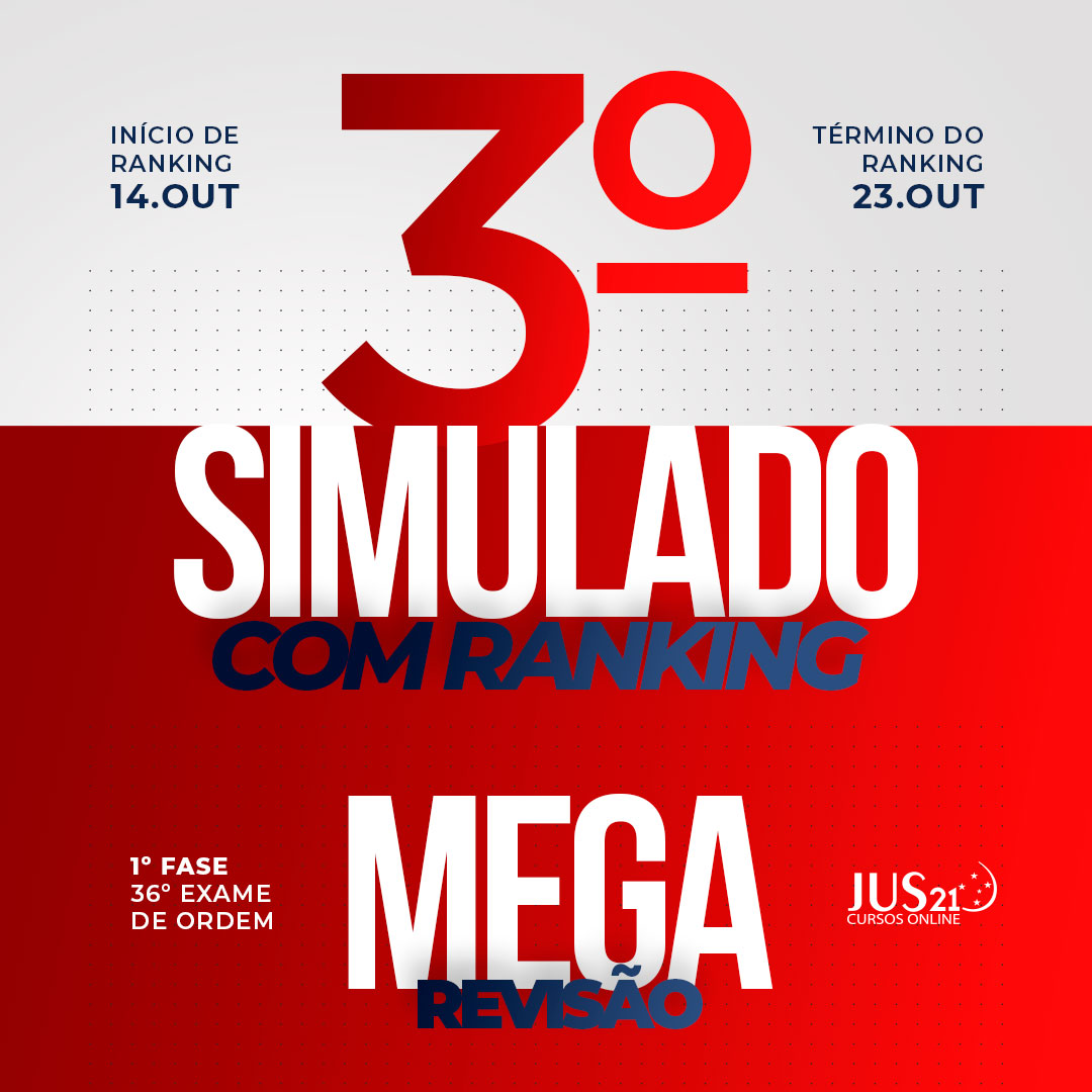 Vem a o 3 simulado da Mega Reviso!