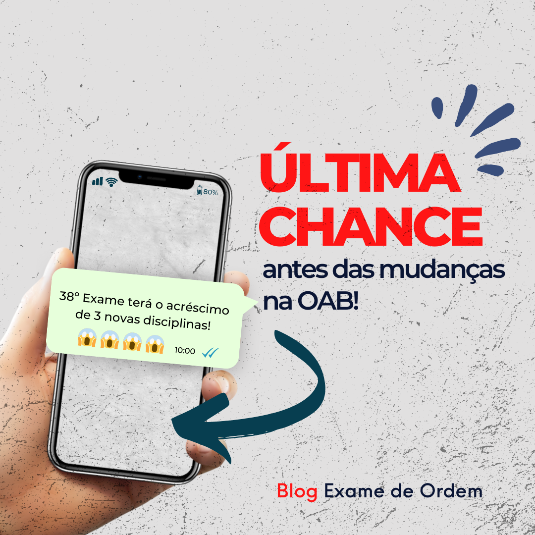 A LTIMA chance antes das mudanas na OAB!