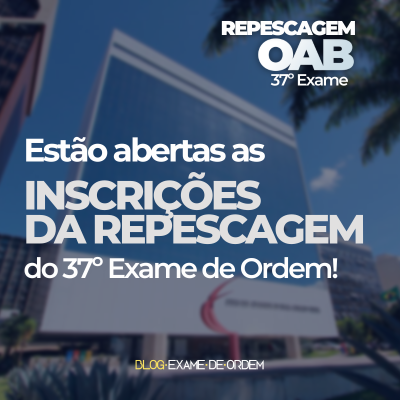 Aberto o prazo de inscrio na repescagem!   