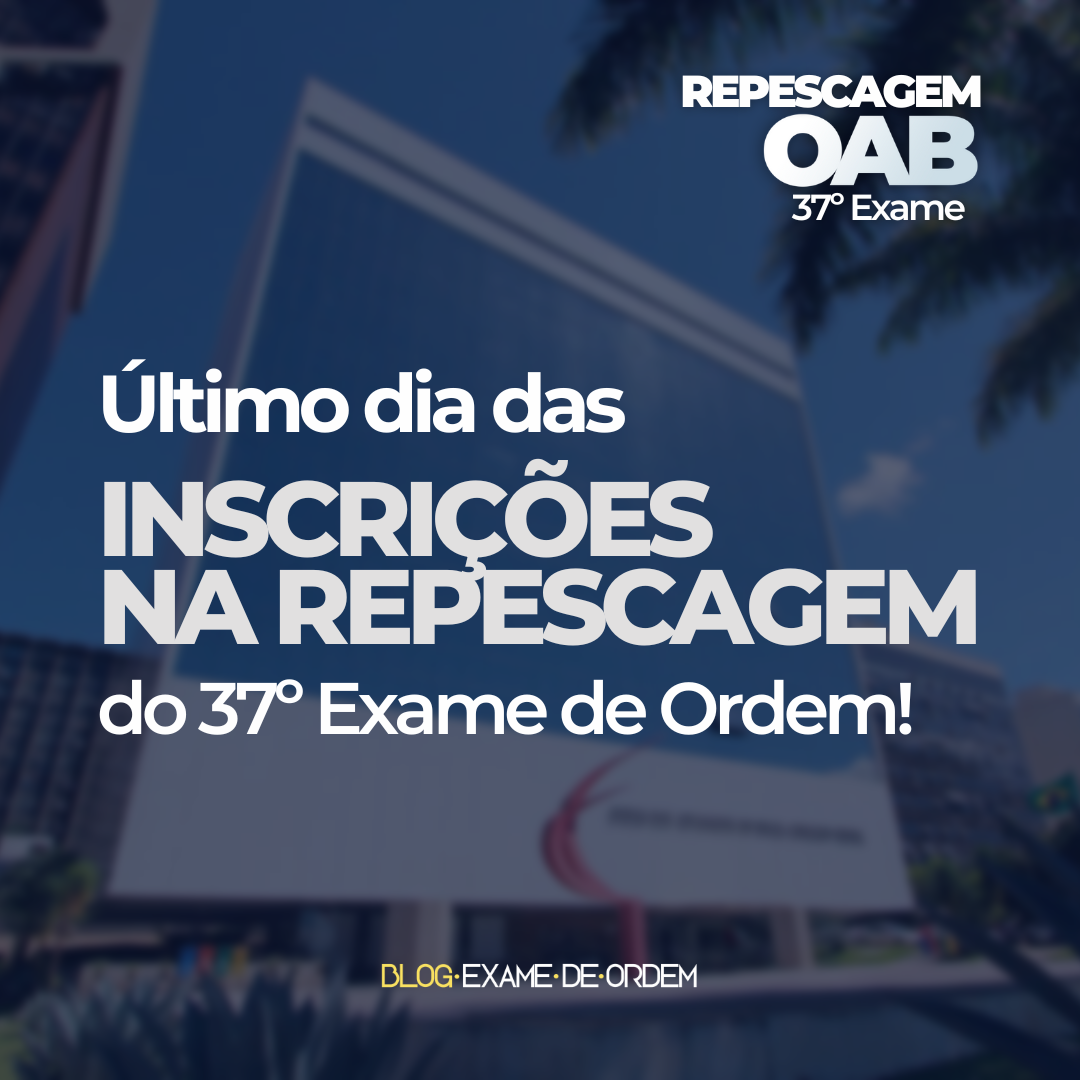 Termina hoje o prazo de inscrio na repescagem!   