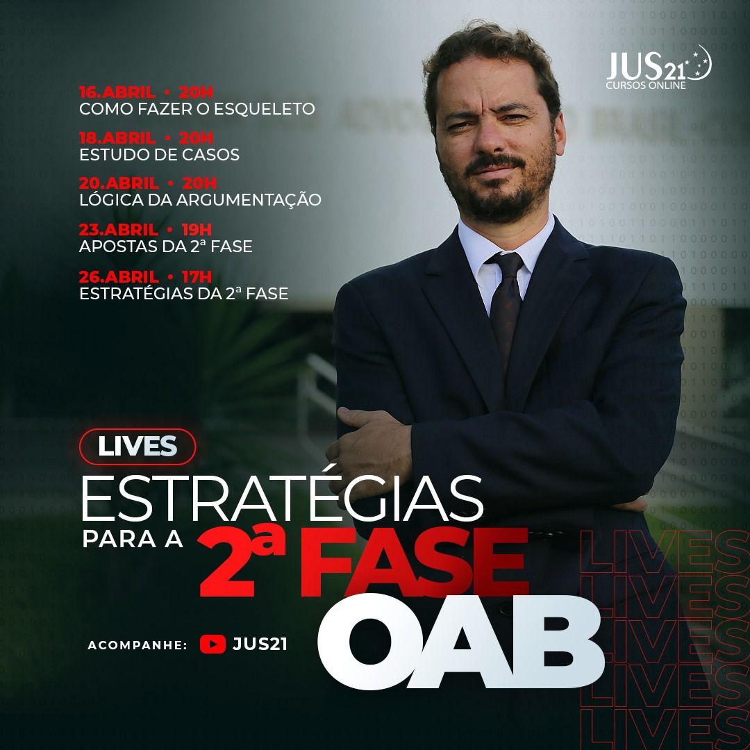 Hoje comeam as lives estratgicas da OAB