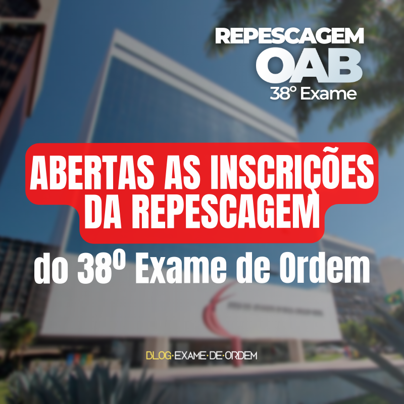 Aberto o prazo de inscrio na repescagem!   