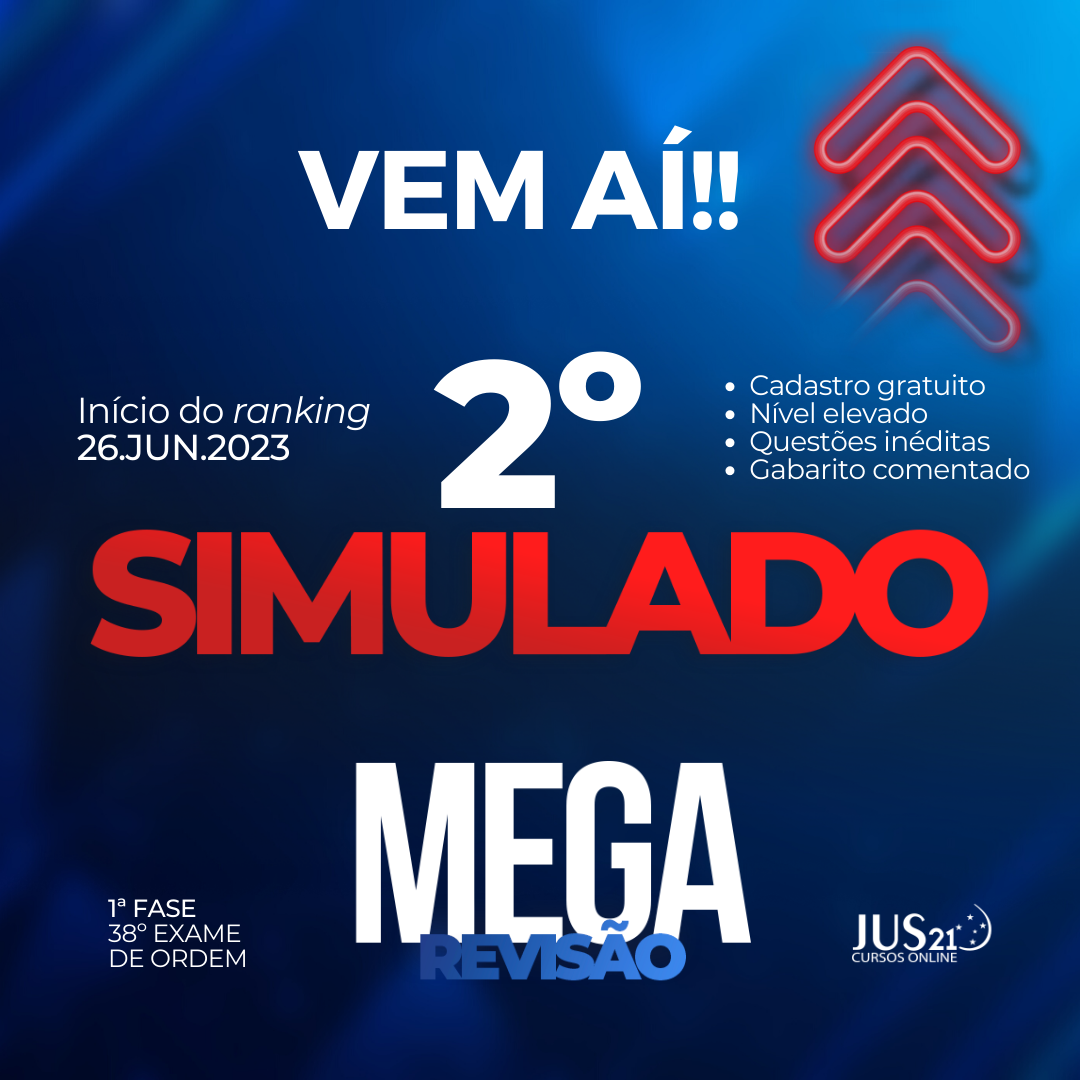 Segunda-feira teremos o 2 simulado da MEGA REVISO!