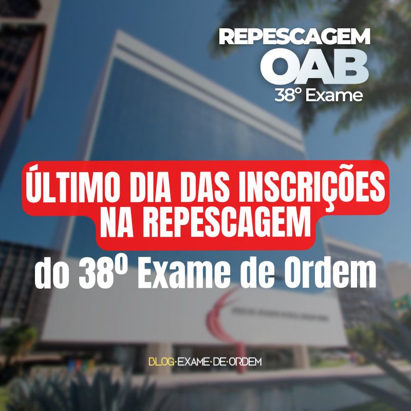 Termina hoje o prazo de inscrio na repescagem!   