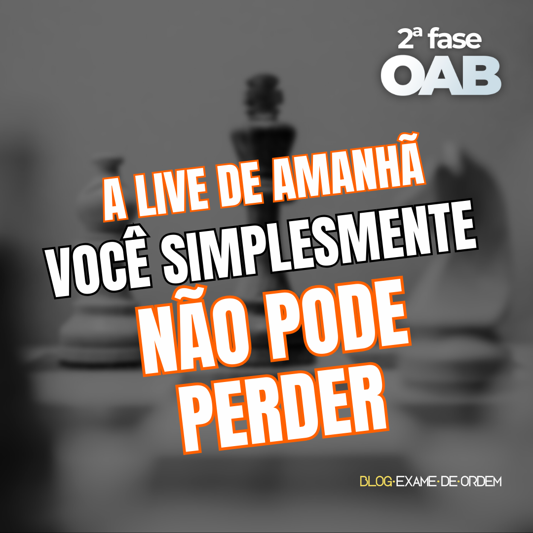 A live de amanh voc simplesmente NO pode perder!