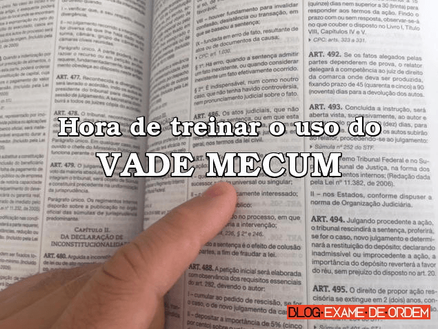 Hora de treinar o uso do vade mecum