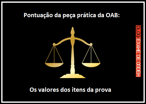 Pontuao da pea prtica da OAB: Os valores dos itens da prova