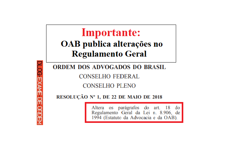 Importante: OAB publica alteraes no Regulamento Geral