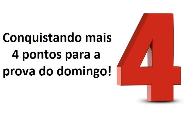 Conquistando mais 4 pontos para a prova do domingo!