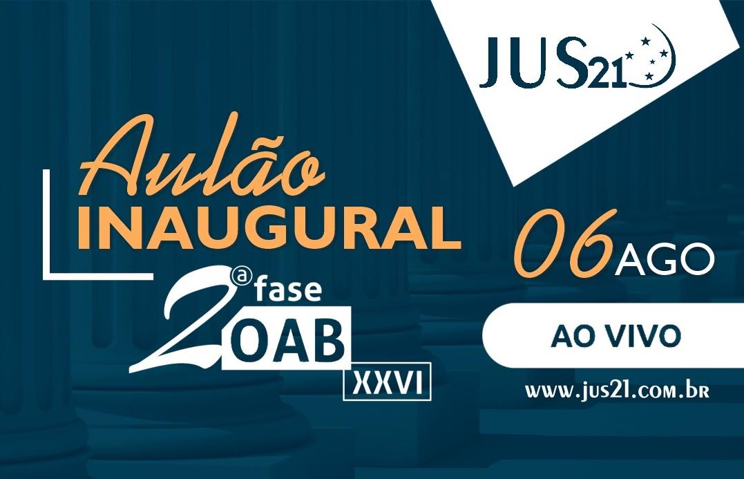 Hoje tem Aulo Inaugural de Direito Penal com Geovane Moraes