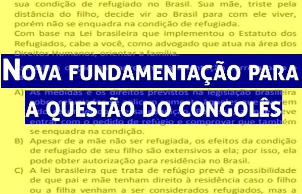 Nova fundamentao para a questo do congols