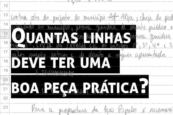 Quantas linhas deve ter uma boa pea prtica?