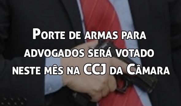 Porte de armas para advogados ser votado neste ms na CCJ da Cmara