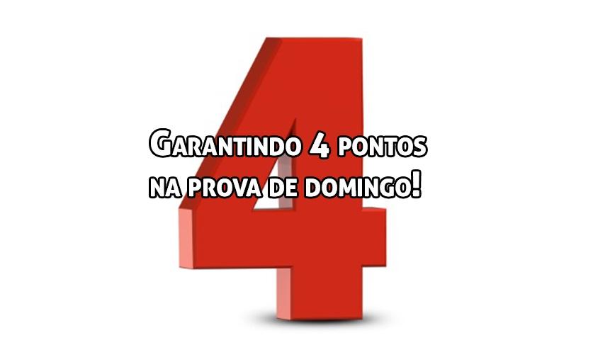 Garantindo 4 pontos na prova de domingo!