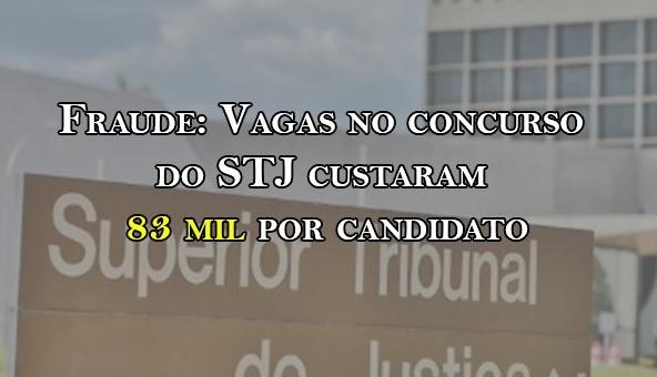 Fraude: Vagas no concurso do STJ custaram 83 mil por candidato