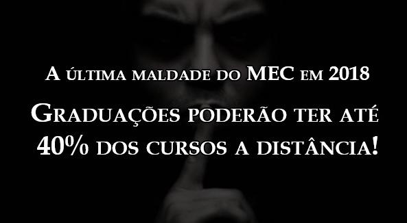 Bomba do MEC: Graduaes podero ter at 40% dos cursos a distncia!