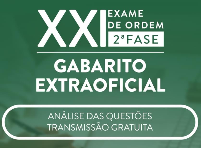 Comeou o Gabarito Extraoficial!