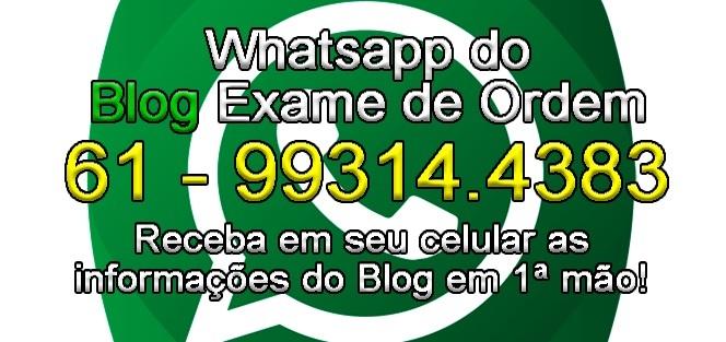 Cadastrem-se no Whatsapp do Blog Exame de Ordem