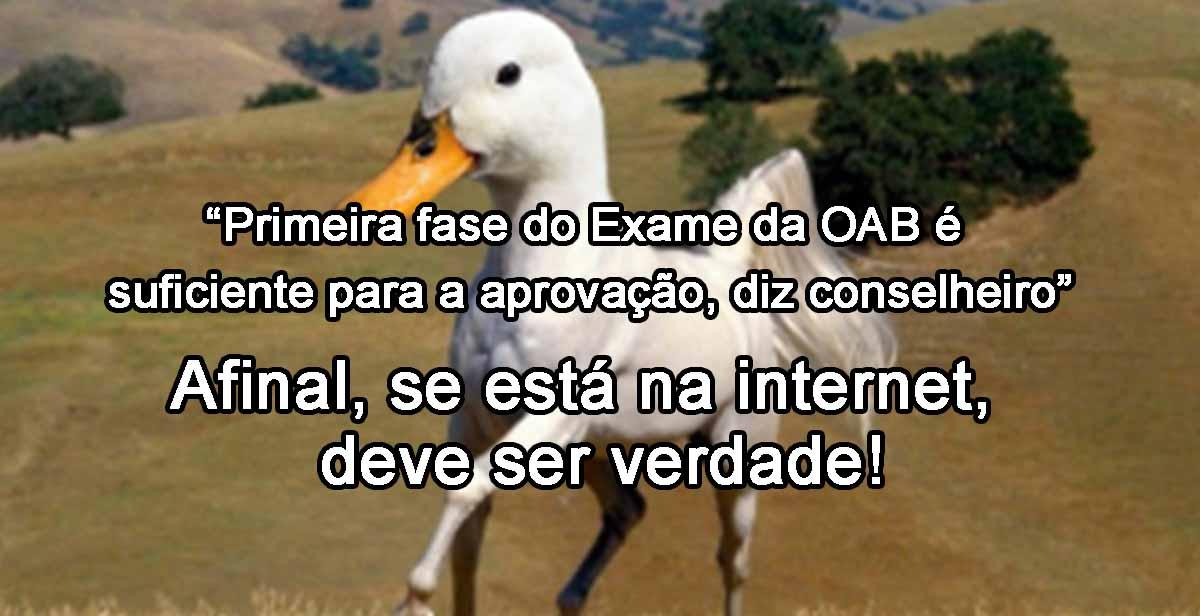 Se est na internet deve ser verdade, ou, cuidado com as fake news!