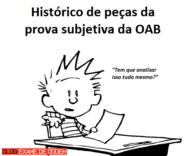 Histrico de peas da prova subjetiva da OAB