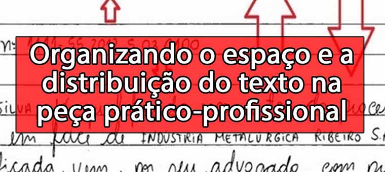 Organizando o espao e a distribuio do texto na pea prtico-profissional