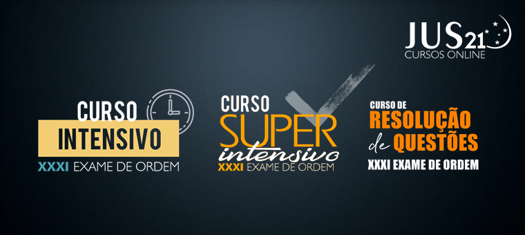 Lanado o Curso Intensivo, o Super Intensivo e de Questes para o XXXI Exame!