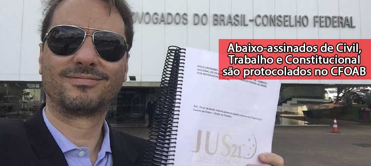 Abaixo-assinados de Civil, Trabalho e Constitucional so protocolados no CFOAB